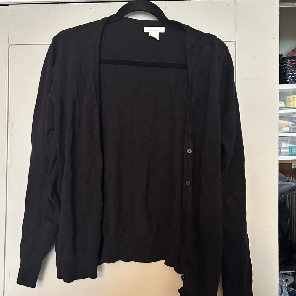 Black Button-Up Cardigan
